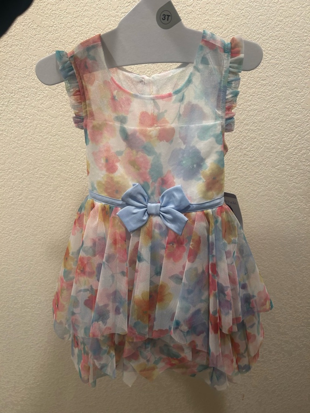 Jona Michelle Pastel Floral Multi-Color Girls Dress